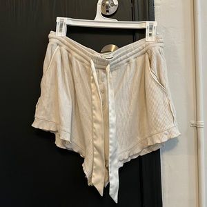 abercrombie and fitch sleep shorts with satin ties